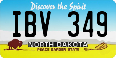 ND license plate IBV349