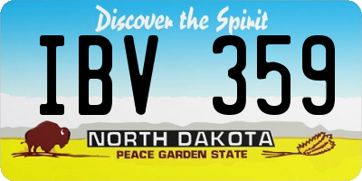 ND license plate IBV359