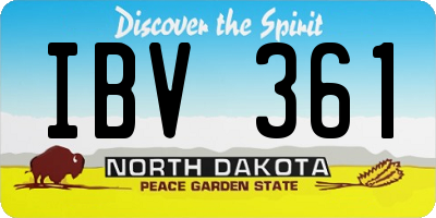 ND license plate IBV361