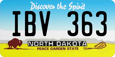 ND license plate IBV363