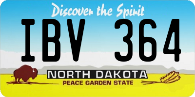 ND license plate IBV364