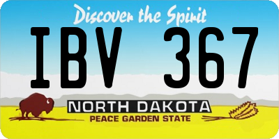 ND license plate IBV367