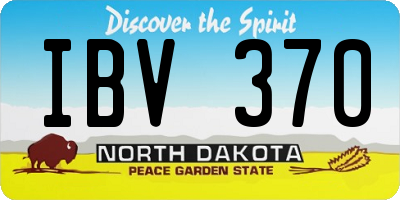 ND license plate IBV370