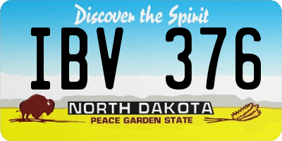 ND license plate IBV376