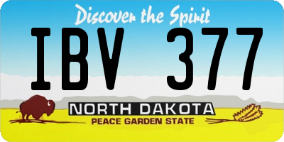 ND license plate IBV377