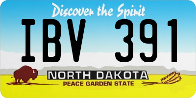 ND license plate IBV391