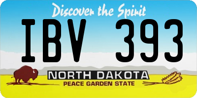 ND license plate IBV393