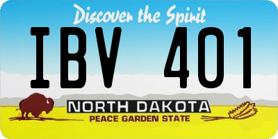 ND license plate IBV401