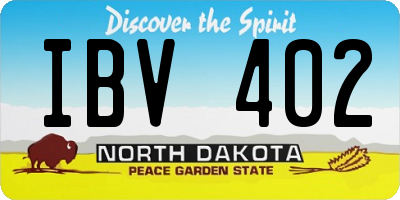 ND license plate IBV402