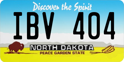 ND license plate IBV404