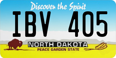 ND license plate IBV405
