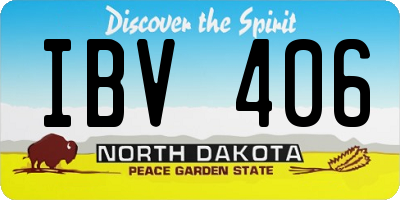 ND license plate IBV406
