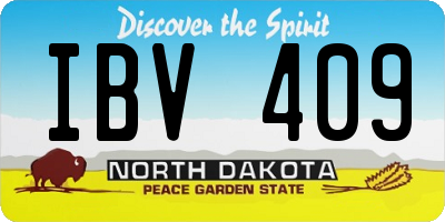 ND license plate IBV409