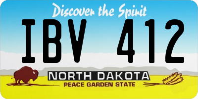 ND license plate IBV412