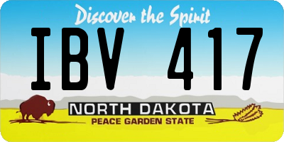 ND license plate IBV417