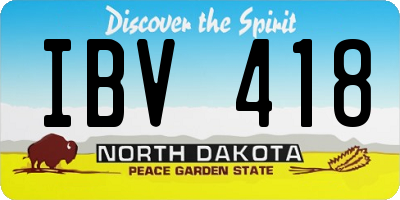 ND license plate IBV418