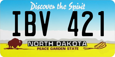 ND license plate IBV421