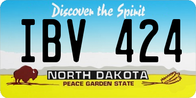 ND license plate IBV424