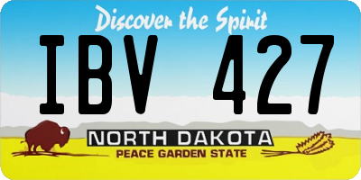 ND license plate IBV427