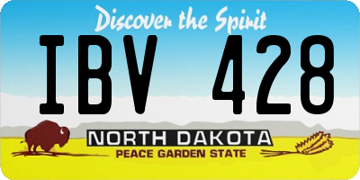 ND license plate IBV428