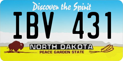 ND license plate IBV431