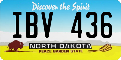 ND license plate IBV436