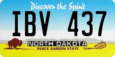 ND license plate IBV437