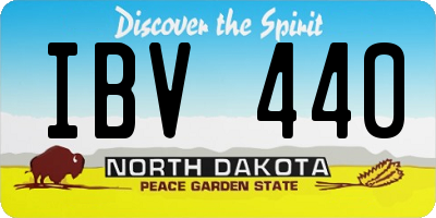 ND license plate IBV440