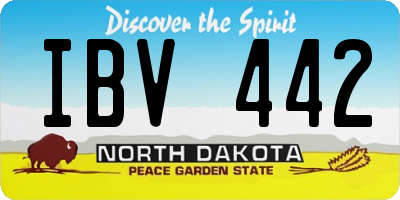 ND license plate IBV442
