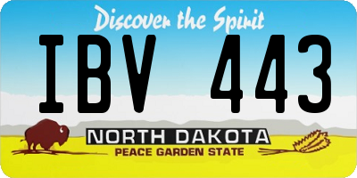 ND license plate IBV443
