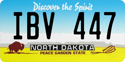 ND license plate IBV447