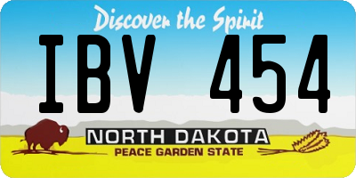 ND license plate IBV454