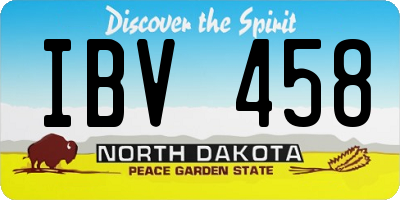 ND license plate IBV458