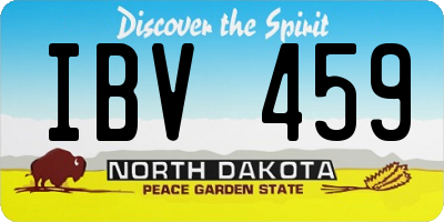 ND license plate IBV459
