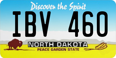 ND license plate IBV460