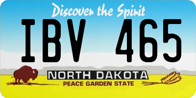 ND license plate IBV465