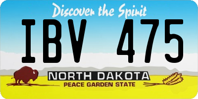 ND license plate IBV475