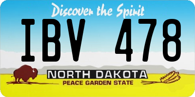 ND license plate IBV478