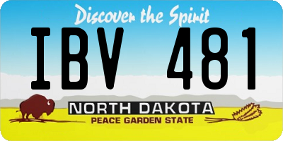 ND license plate IBV481