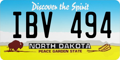 ND license plate IBV494
