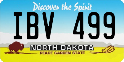ND license plate IBV499
