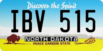 ND license plate IBV515