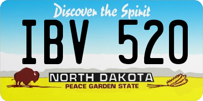 ND license plate IBV520