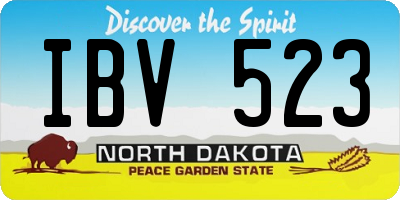 ND license plate IBV523