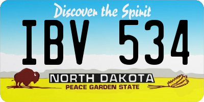 ND license plate IBV534