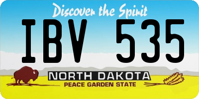 ND license plate IBV535