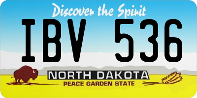 ND license plate IBV536