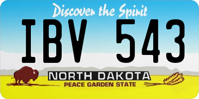 ND license plate IBV543
