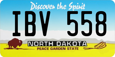 ND license plate IBV558