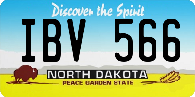 ND license plate IBV566